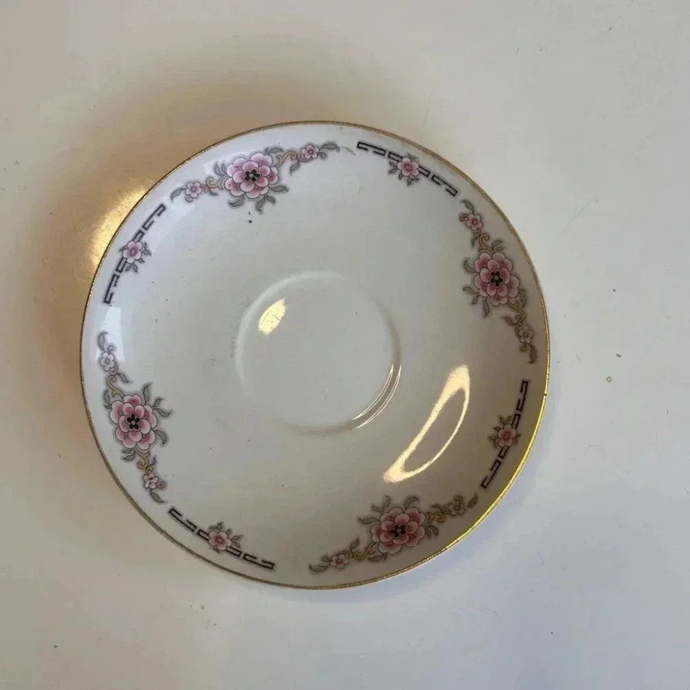Rare 2 Art Deco Alfred Meakin Milldale Cups and Saucers from 1920’s - Picture 6 of 10